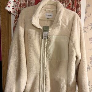 Target Good Fellow Cream Teddy Sherpa Zip Jacket
